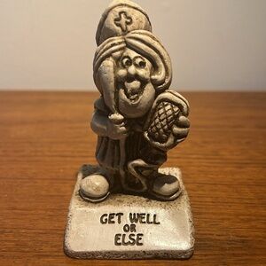 ARRCO/SAXON VINTAGE - RARE FIGURINE “ Get Well Or Else ”  - CANADIAN Made